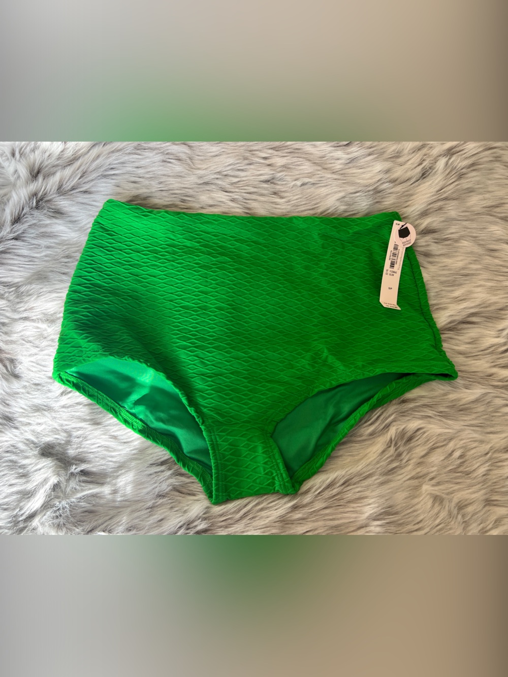 Victoria’s Secret Green Textured High Waist Swim Bottoms